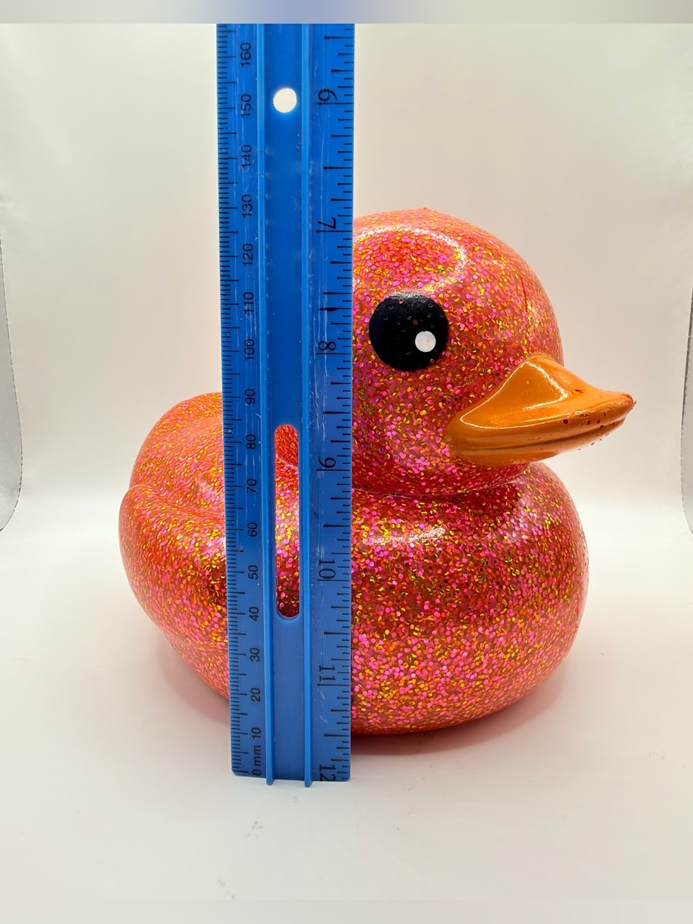 Glitter red-Pink-Orange Rubber Duck large 6”